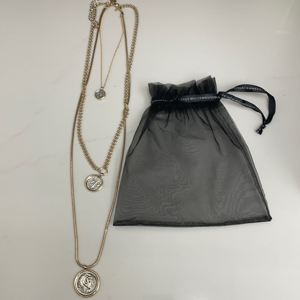 White House Black Market 3 piece necklace